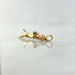 Dije Gato 1.8gr / 2.7cm / Colgante Circon Blanco Oro Amarillo ©
