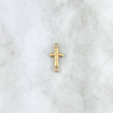 Herraje Cruz 0.35gr / 1.8cm / Lisa Oro Amarillo ©