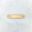 Charm Rectangular Plate 1.05gr / 30mm*6mm / Yellow Gold Side Stripes