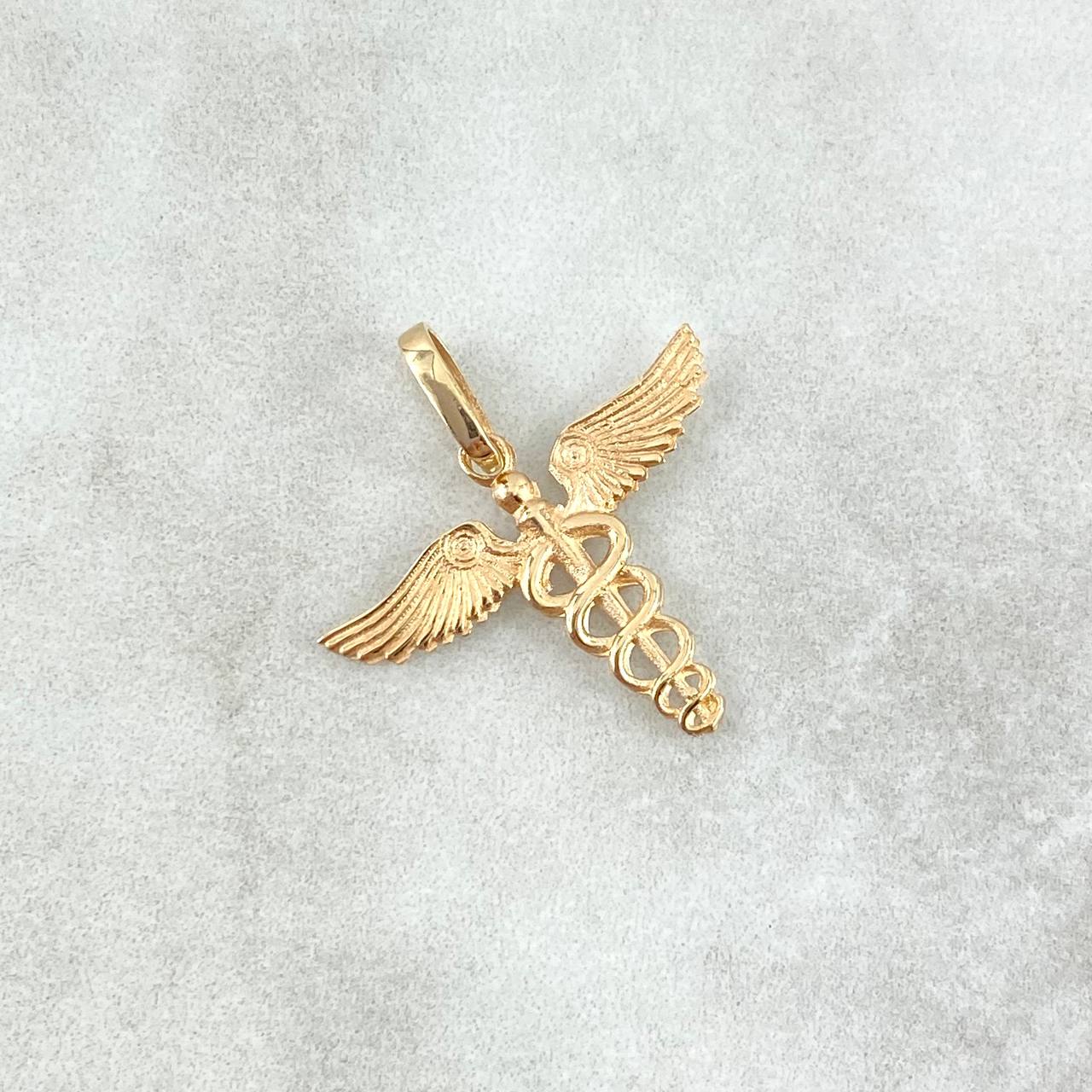 Pendant Caduceus of Snakes 1.25gr / 2.2cm / Yellow Gold ©