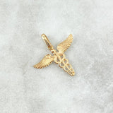 Pendant Caduceus of Snakes 1.25gr / 2.2cm / Yellow Gold ©