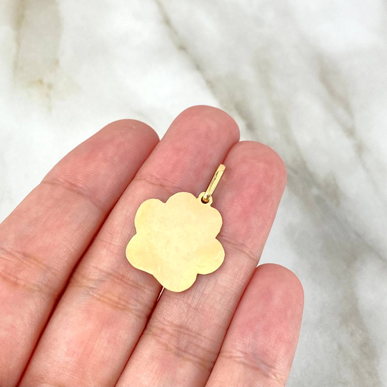 Pendant Fingerprint Plate 1.85gr / 2.7cm / Yellow Gold