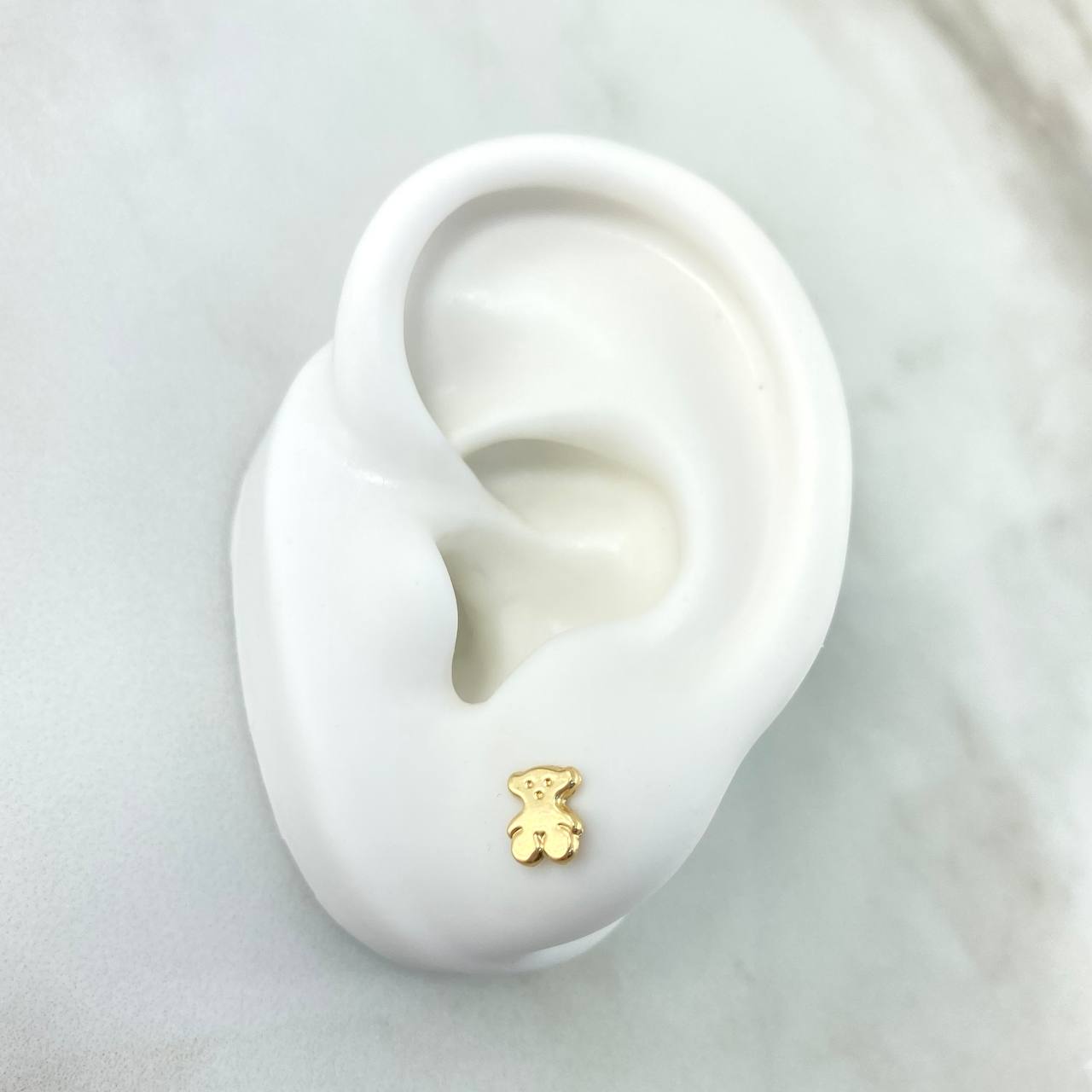 Topos Oso TS 0.45gr / 5mm Lisos Oro Amarillo 18K *
