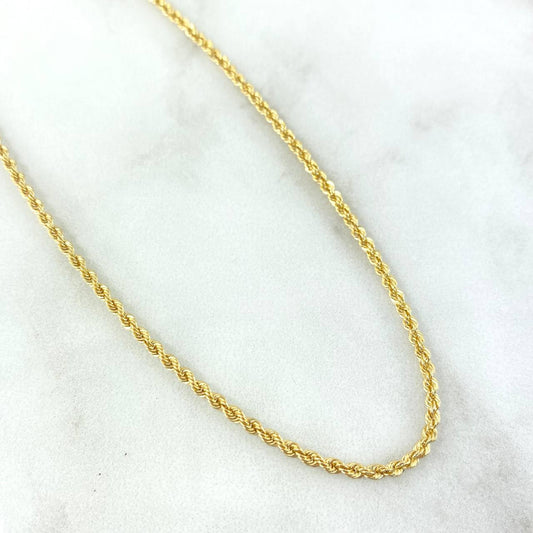 Cadena Lazo 2.4gr / 15 3/4 in / 2.1mm Oro Amarillo +3 18K