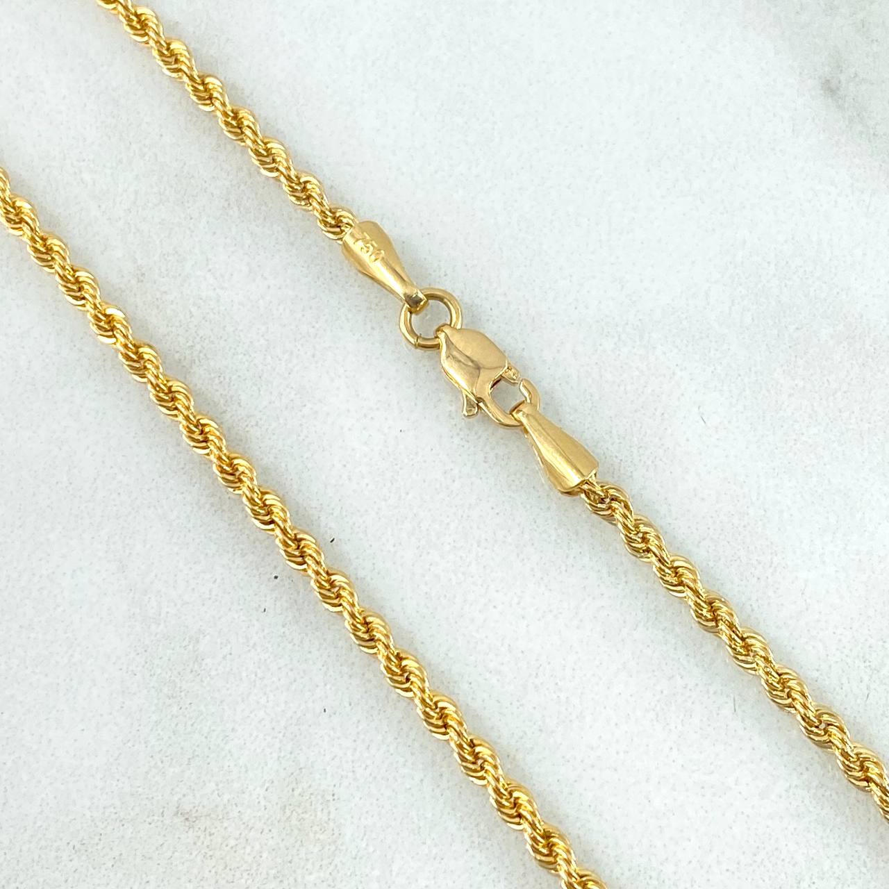 Rope Chain 2.35gr / 60cm / 1.7mm Yellow Gold +3 18K