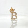 Pendant B Pendant 1.8gr / 2.6cm / White Zircons Yellow Gold