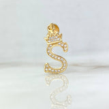 Pendant Crown Letter S 1.6gr / 2.5cm / 18K Yellow Gold