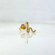 Piercing Snake 0.5gr / 0.7cm-1mm Green Zircon Lobster Claw Yellow Gold (Jewel)