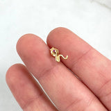 Piercing Serpiente 0.5gr / 0.7cm-1mm Ciron Fucsia Broche Mariposa Oro Amarillo (Joya)