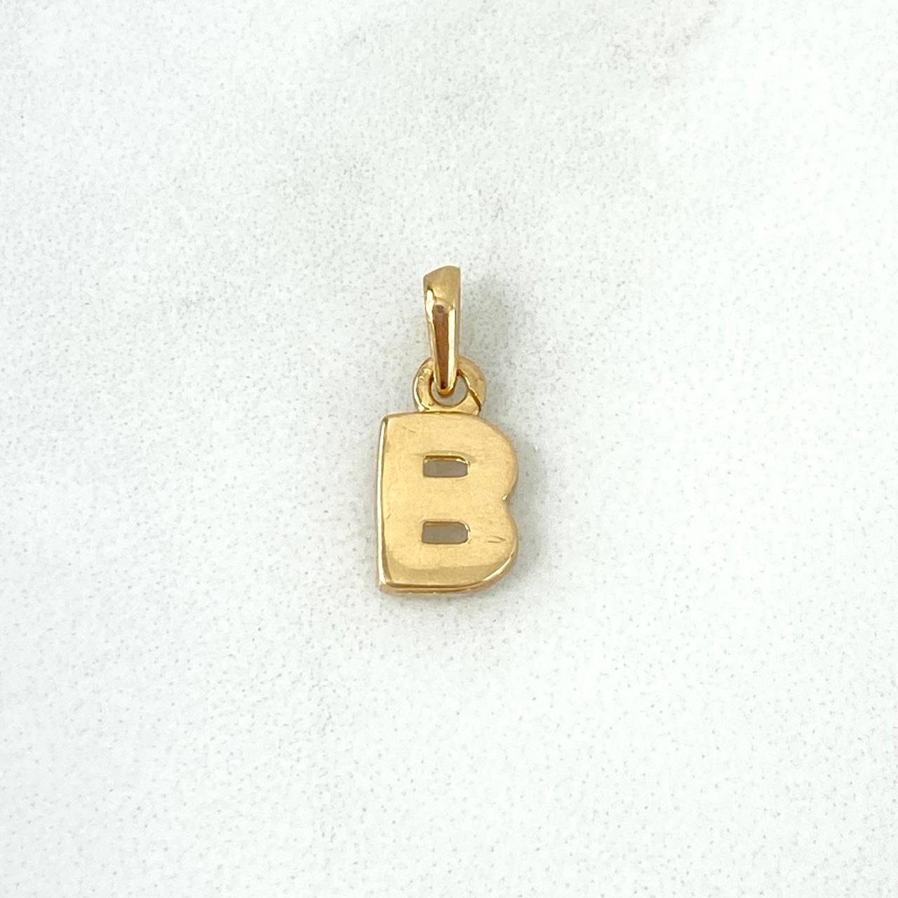 Pendant Letter B Polished 0.7gr / 1.4cm / Yellow Gold