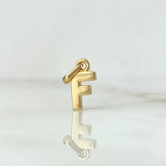 Pendant Letter F Polished 0.55gr / 1.4cm / Yellow Gold