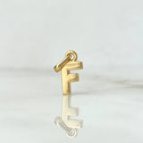 Pendant Letter F Polished 0.55gr / 1.4cm / Yellow Gold