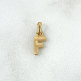 Pendant Letter F Polished 0.55gr / 1.4cm / Yellow Gold