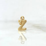 Pendant Letter Z Polished 0.7gr / 1.4cm / Yellow Gold