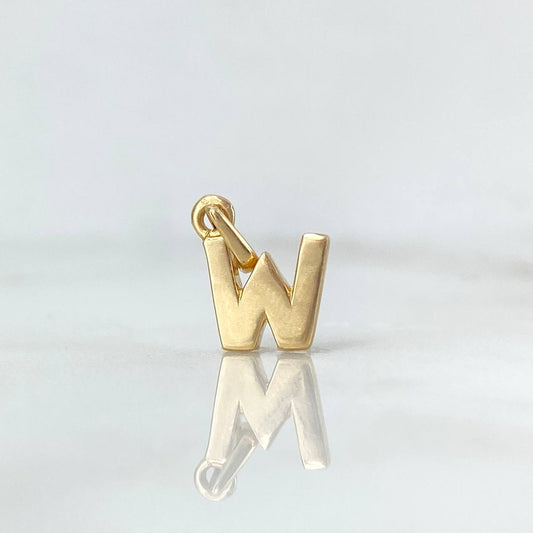 Pendant Letter W Polished 0.8gr / 1.4cm / Yellow Gold