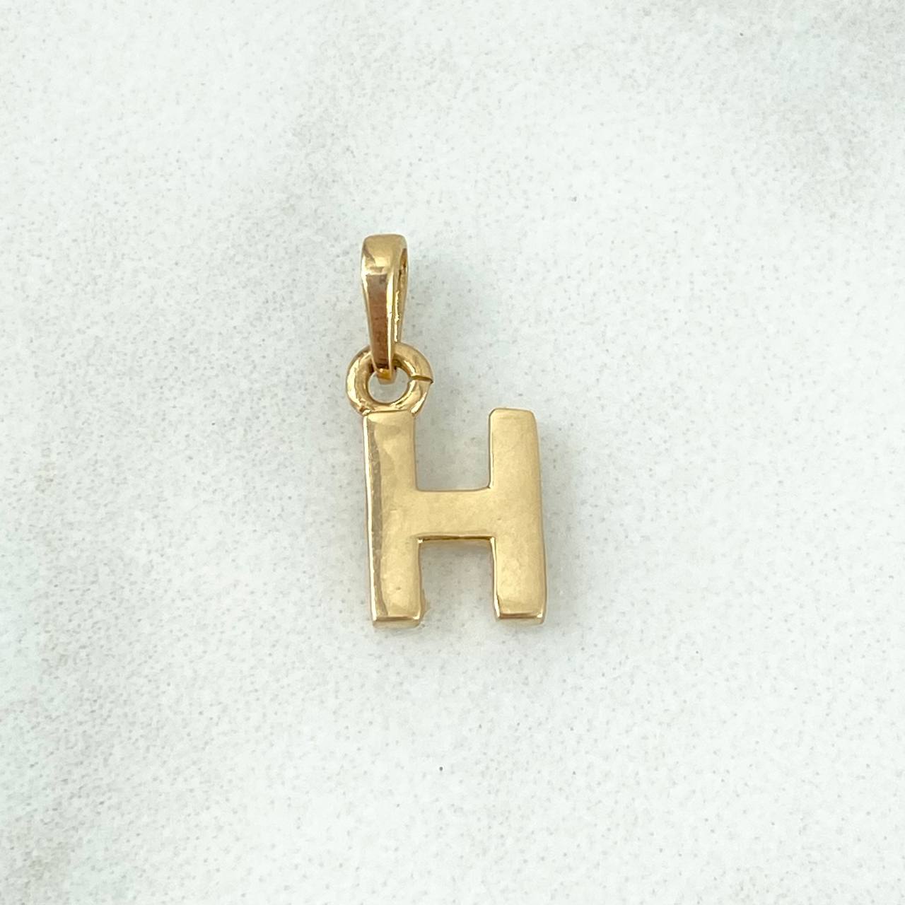 Pendant H Polished 0.6gr / 1.4cm / Yellow Gold
