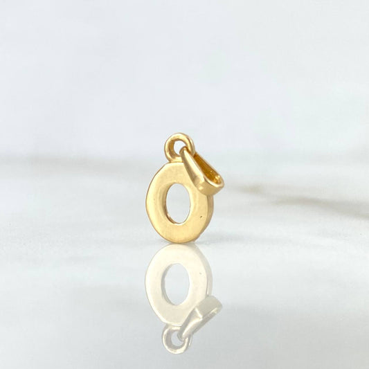 Pendant Letter O Polished 0.55gr / 1.4cm / Yellow Gold