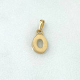 Pendant Letter O Polished 0.55gr / 1.4cm / Yellow Gold