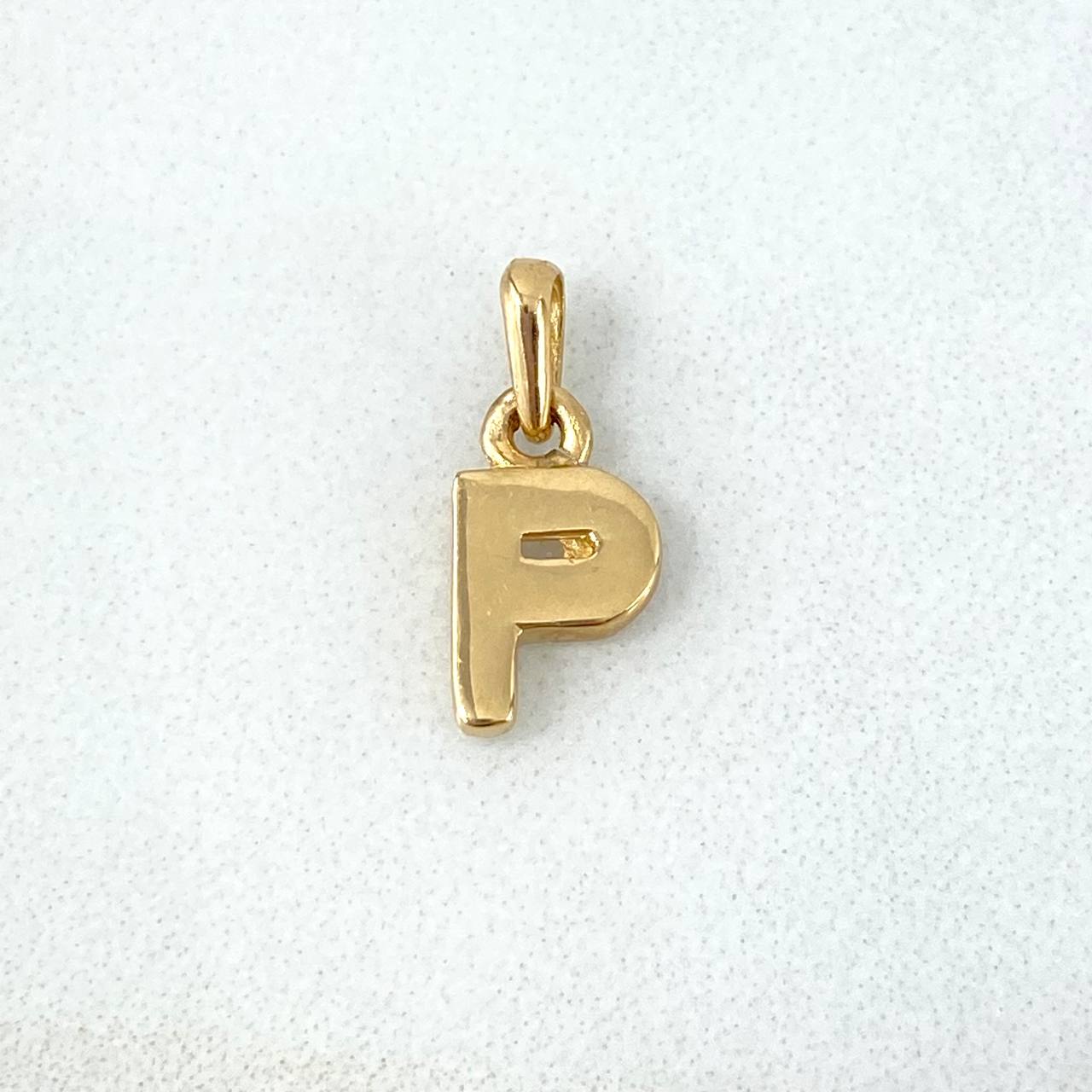 Pendant P Polished 0.6gr / 1.4cm / Yellow Gold