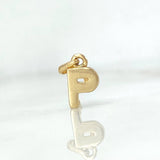 Pendant P Polished 0.6gr / 1.4cm / Yellow Gold
