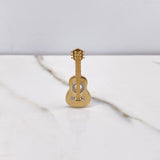 Pendant Guitar 3.5gr / 3.3cm / White Zircons Yellow Gold $