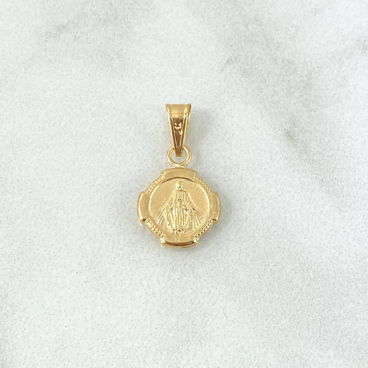 Pendant Miraculous Virgin Medal 0.5gr / 1.7cm / Stamped Yellow Gold ©