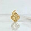 Dije Virge Milagrosa 0.5gr / 2cm / Circulo texturizado Oro Amarillo 18K