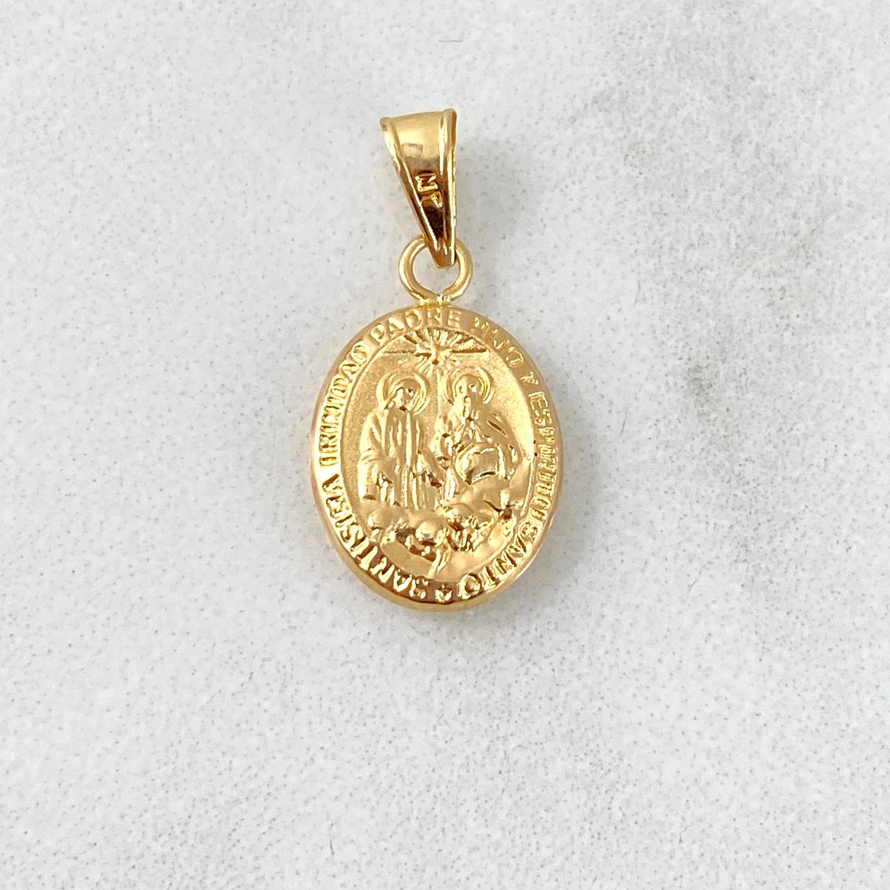 Dije Santisima Trinidad 0.6gr / 2cm / Troquelado Oro Amarillo