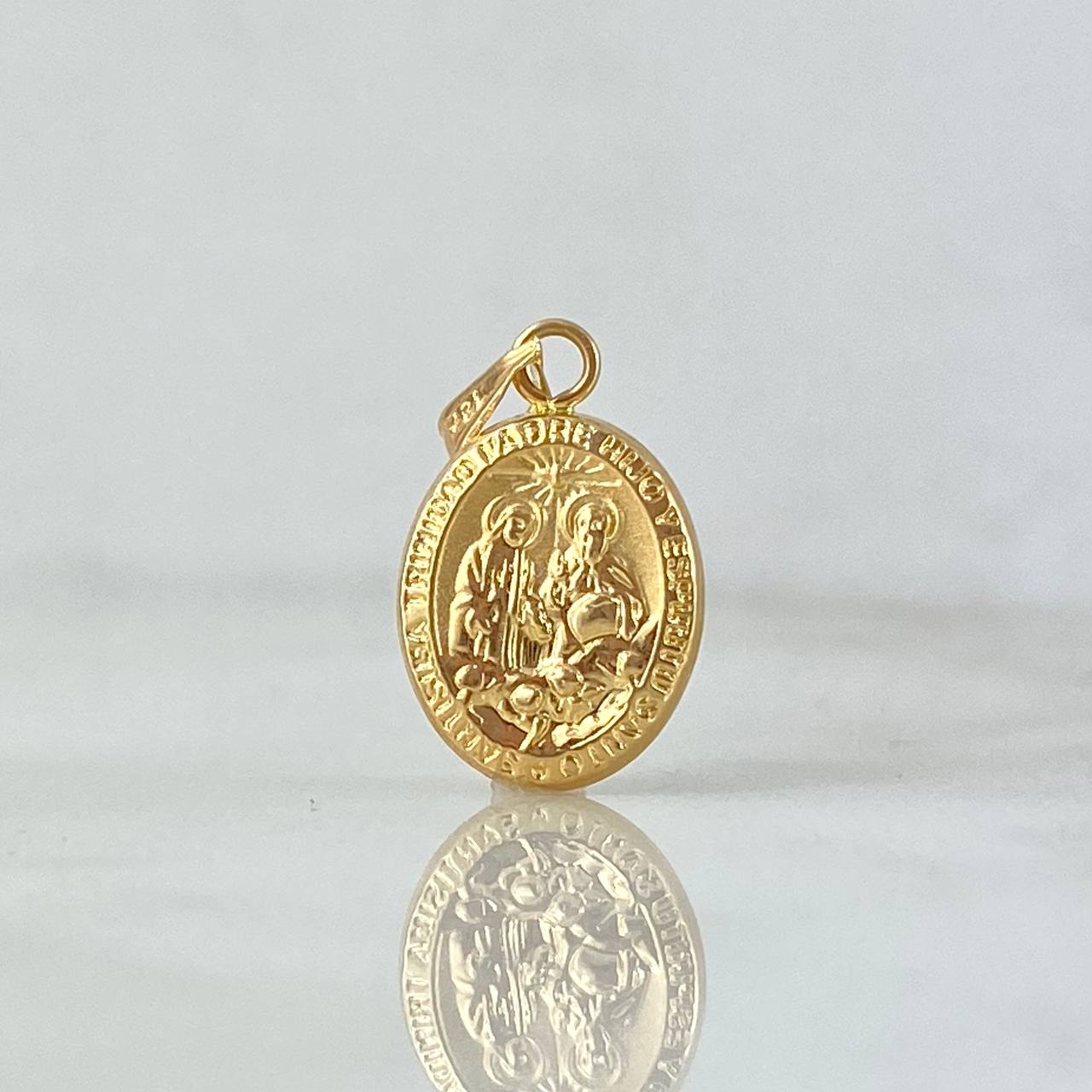 Dije Santisima Trinidad 0.6gr / 2cm / Troquelado Oro Amarillo