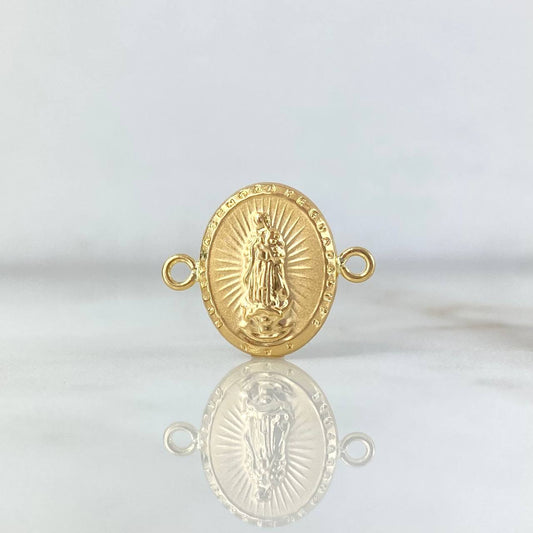 Charm Virgen Guadalupe 0.9gr / 1.5cm / Oval -Stamped 18K Yellow Gold
