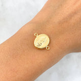 Charm Virgen Guadalupe 0.9gr / 1.5cm / Oval -Stamped 18K Yellow Gold