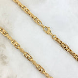 Rustic Tribal Chain 23.9gr / 60cm / 5mm Textured Yellow Gold Point +3 ©