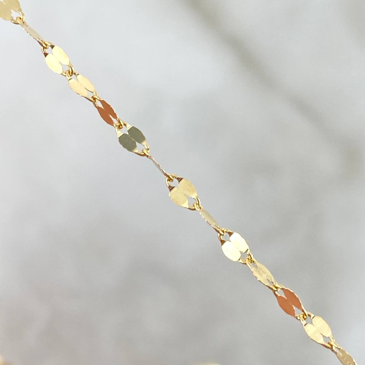 Mirror Flower Chain 1.05gr / 17.7in / 18K Gold +3$