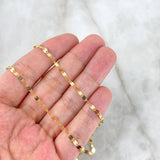 Mirror Flower Chain 1.05gr / 17.7in / 18K Gold +3 $
