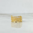 Piercing Earcuff Simulator 1.85gr / 1cm / Four Lines White Zircons Yellow Gold (Jewel) ©