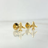 Stud Earrings Airplane 0.6gr / 18K Yellow Gold ©