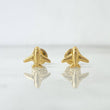 Stud Earrings Airplane 0.6gr / 18K Yellow Gold ©
