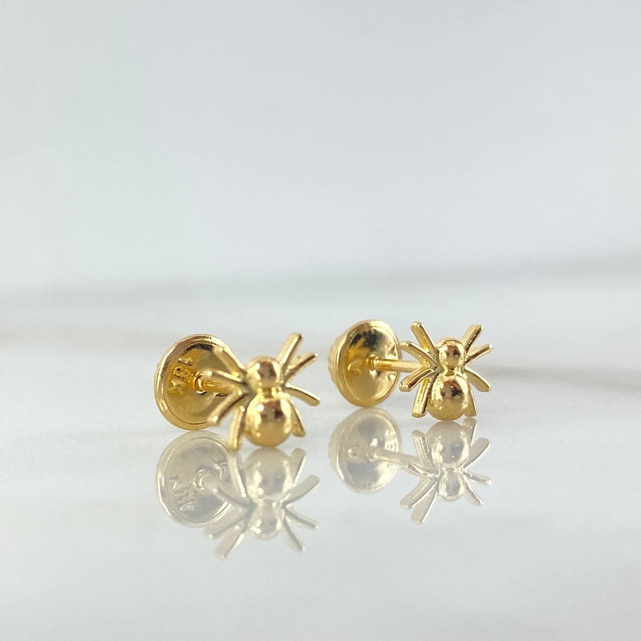 Stud Earrings Spider 1gr / 0.6cm / Yellow Gold ©