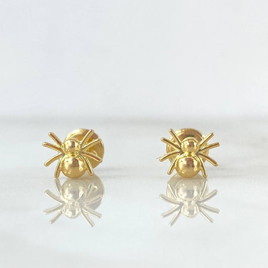 Stud Earrings Spider 0.95gr / 0.5cm / Yellow Gold