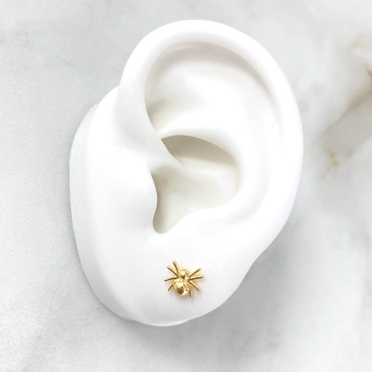Stud Earrings Spider 0.95gr / 0.5cm / Yellow Gold