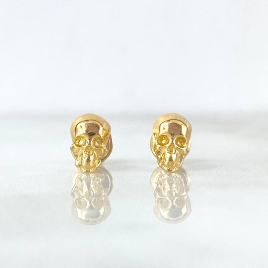 Skull Stud Earrings 1.25gr / 18K Gold