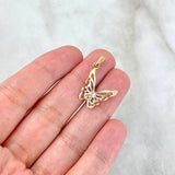 Pendant Butterfly 1.35gr / 2.3cm / Double Two Yellow White Gold ©