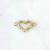 Herraje Corazón Silueta 0.55gr / 1.9cm / Troquelado Oro Amarillo