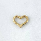 Charm Heart Silhouette 0.45gr / 1.3cm / Yellow Gold Stamped