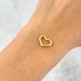 Charm Heart Silhouette 0.45gr / 1.3cm / Yellow Gold Stamped