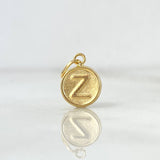 Dije Letra Z 0.35gr / 1.5cm / Doble Faz Oro Amarillo