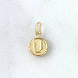 Pendant Letter U 0.35gr / 1.5cm / Double Sided Yellow Gold