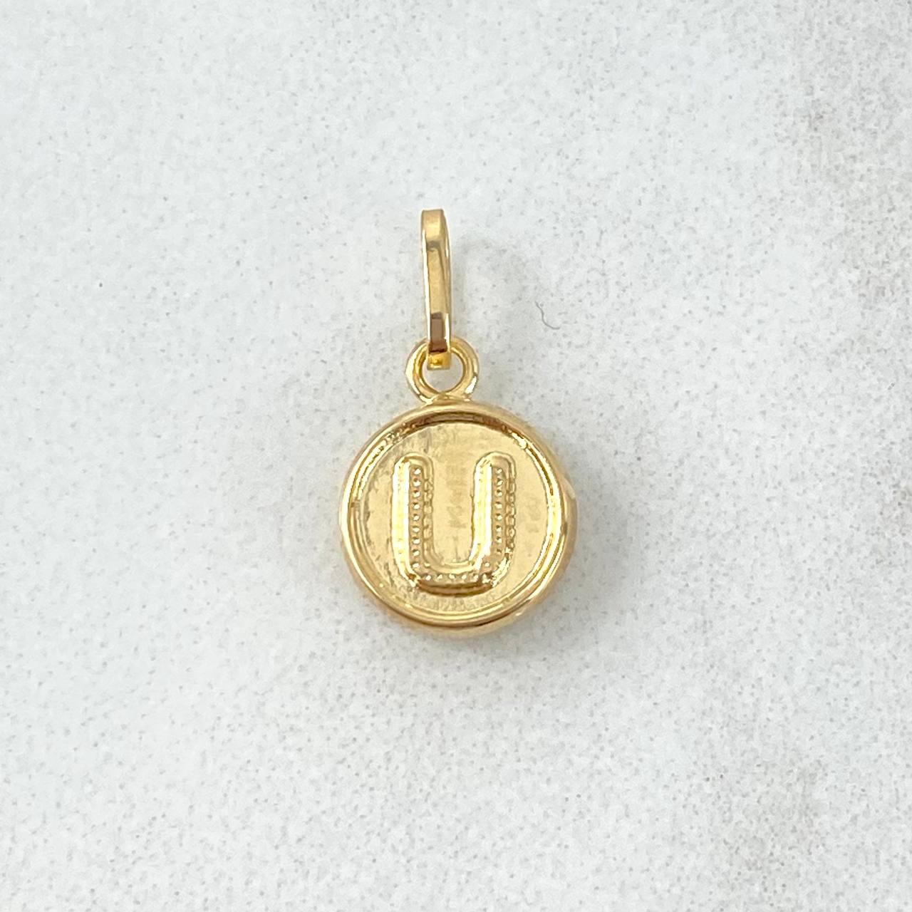 Pendant Letter U 0.35gr / 1.5cm / Double Sided Yellow Gold