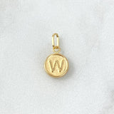 Pendant Letter W 0.35gr / 1.5cm / Double Sided Yellow Gold