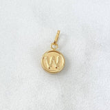 Pendant Letter W 0.35gr / 1.5cm / Double Sided Yellow Gold
